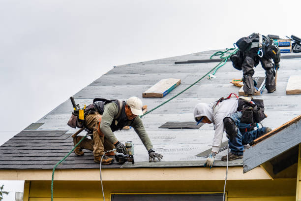 Professional Gutter Installation technician working in Boys Ranch, TX